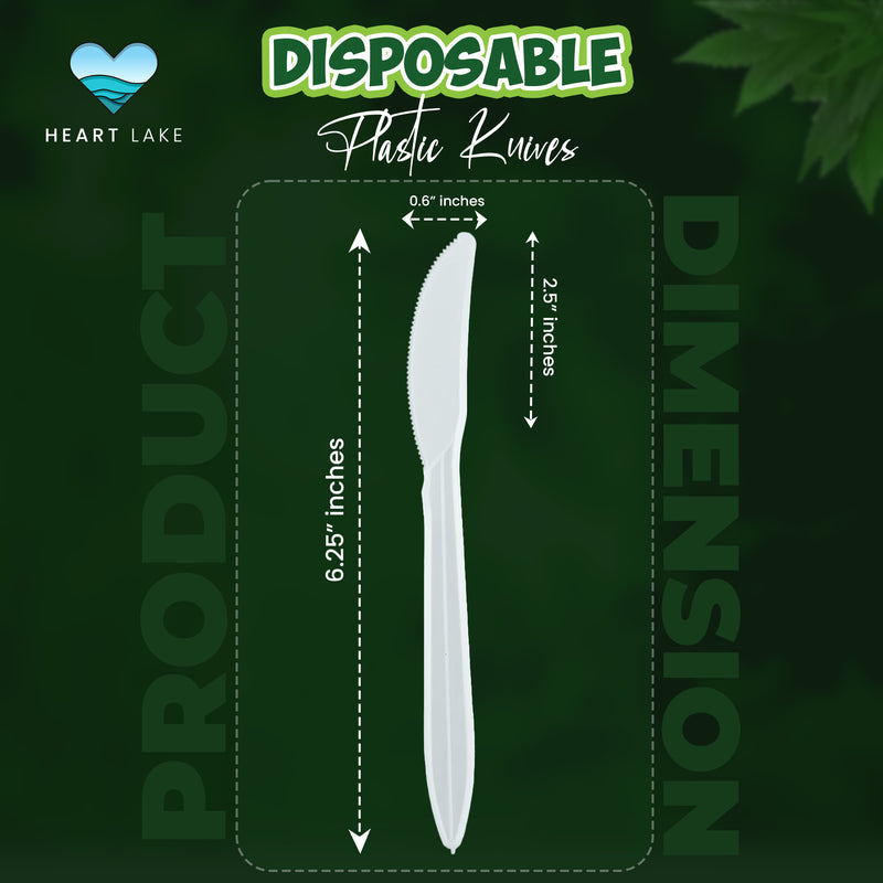 Plastic Knives Medium Size - Bulk Pack (1000 Knives)