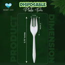 Plastic Forks Medium Size - Bulk Pack (1000 Forks)