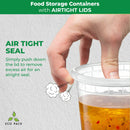 Plastic Deli Food Storage Containers With Airtight Lids | 24 oz - 24 Set