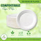 Compostable 10" Heavy Duty Disposable Paper Plates [125 Pieces]