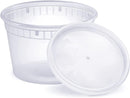 Plastic Deli Food Storage Containers with Airtight Lids | 48 Pack - 16 oz. (473 mL)