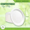 Compostable 10" Heavy Duty Disposable Paper Plates [125 Pieces]