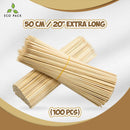 Bamboo Skewers 100 pcs Sticks 50cm (20")