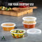 Plastic containers with lids MEGA Combo Pack Comes With 44 Sets of 8oz, 16oz, and 32oz