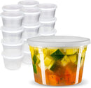 Plastic Deli Food Storage Containers with Airtight Lids | 48 Pack - 16 oz. (473 mL)