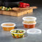 Reusable Plastic Deli Food Storage Container with Alright Lids | 8 oz.