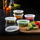 Reusable Plastic Deli Food Storage Container with Alright Lids | 8 oz.