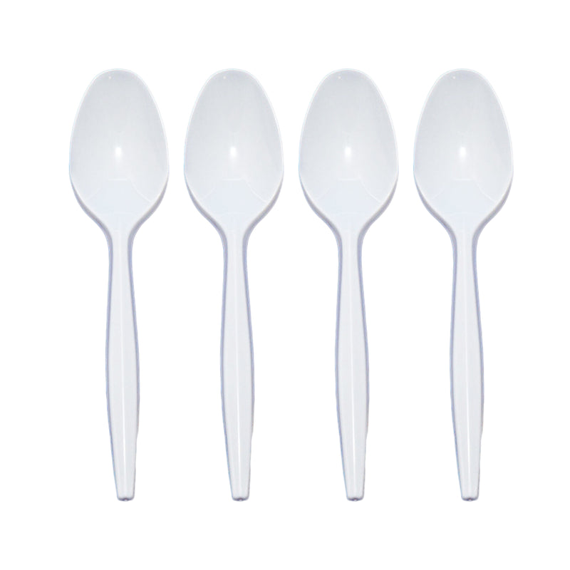 Plastic Teaspoon Medium Size - Bulk Pack (1000 Teaspoons)