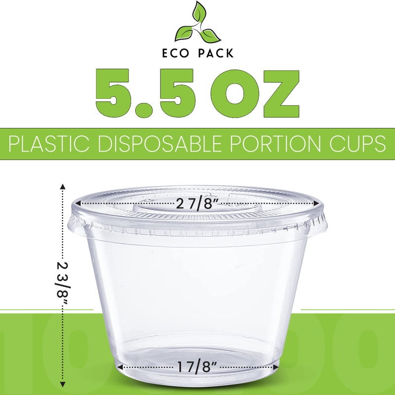 Plastic Disposable Portion Cups | 5.5 oz