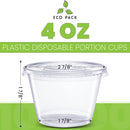 Plastic Disposable Portion Cups | 4 oz