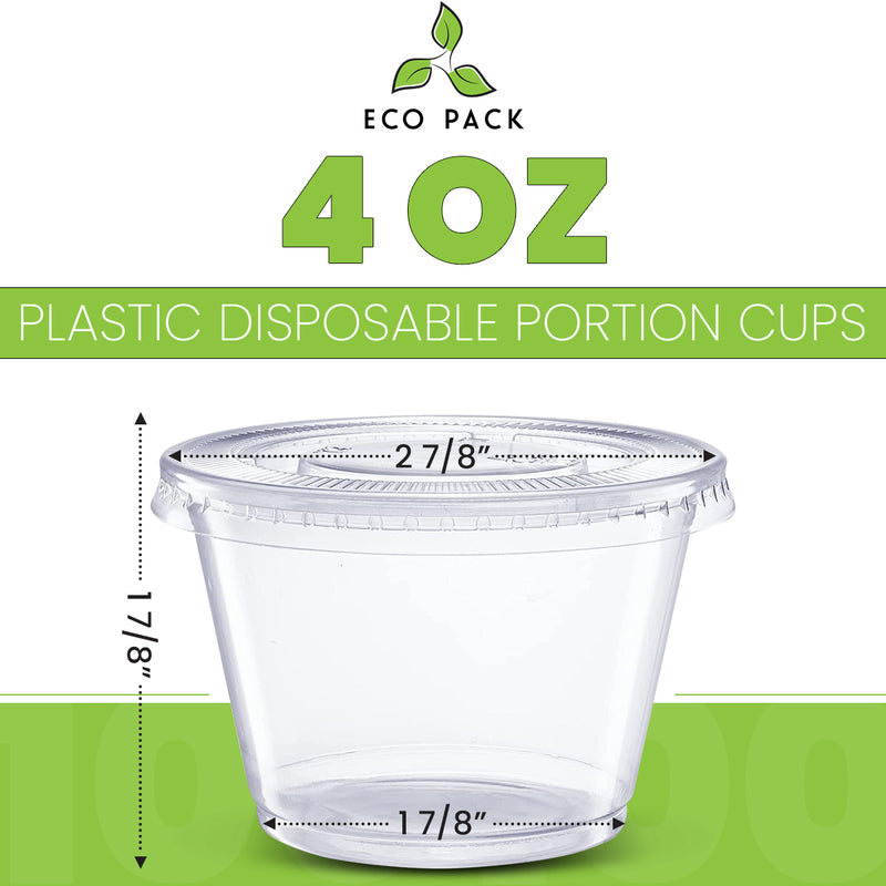 Plastic Disposable Portion Cups | 4 oz