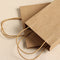 Plain Brown Kraft Paper Bags with Handles - 10" x 5" x 13" | 100 Pack