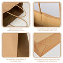 Plain Brown Kraft Paper Bags with Handles - 10" x 5" x 13" | 100 Pack