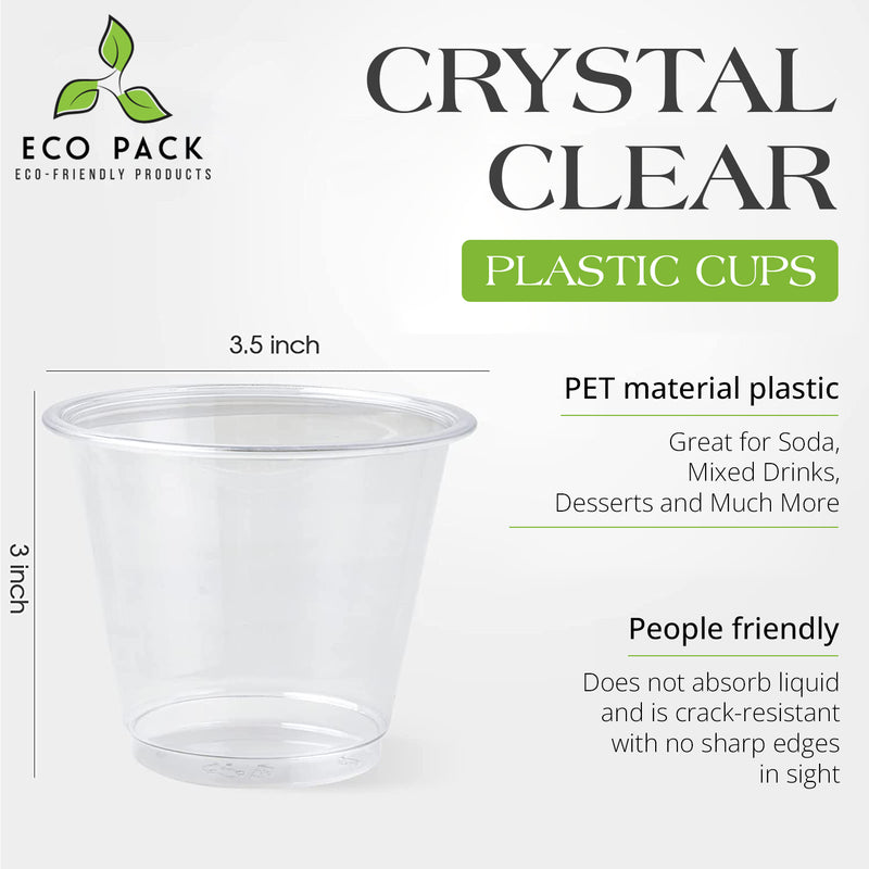 Disposable Clear Plastic PET Cups